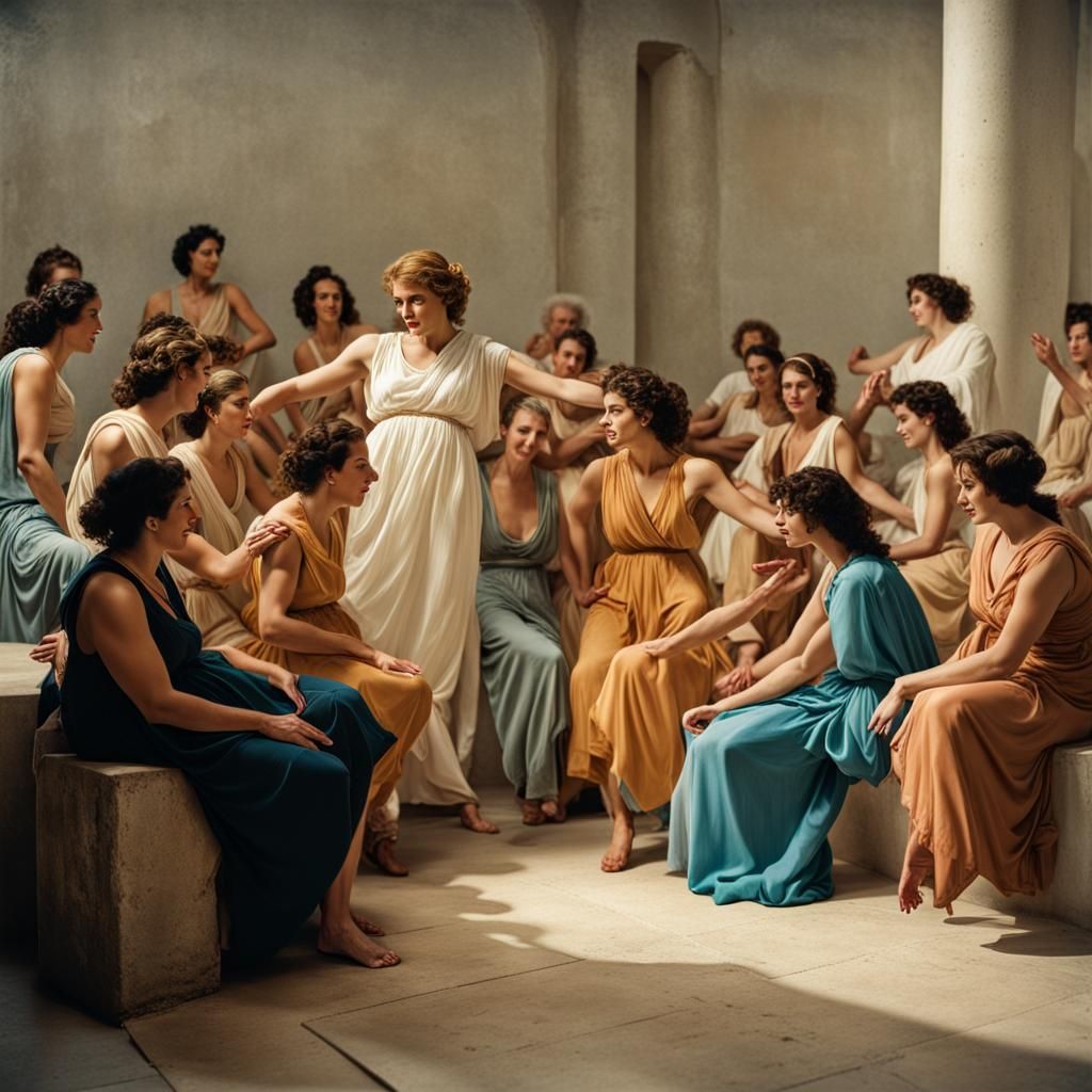 Apollo Dances for Greek Women: Color Photo