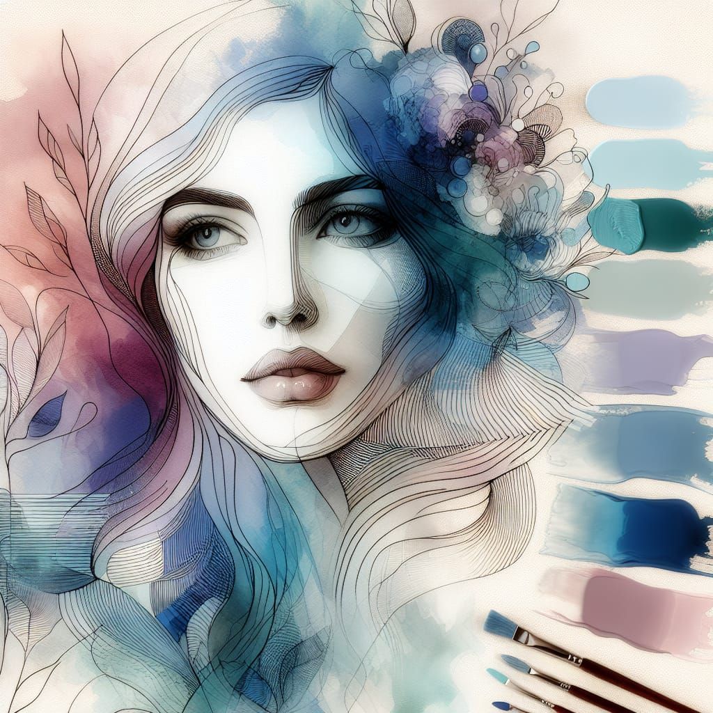 Ethereal Beauty in Watercolour Harmony