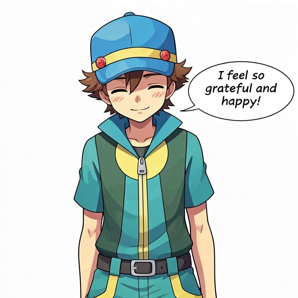 Young Pokémon Trainer Experiences Joy and Sincerity