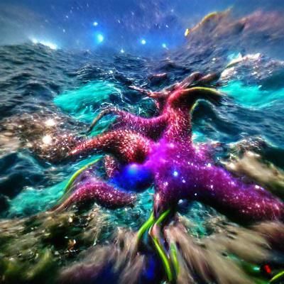 Colourful Starfish in Deep Ocean: 8K Resolution