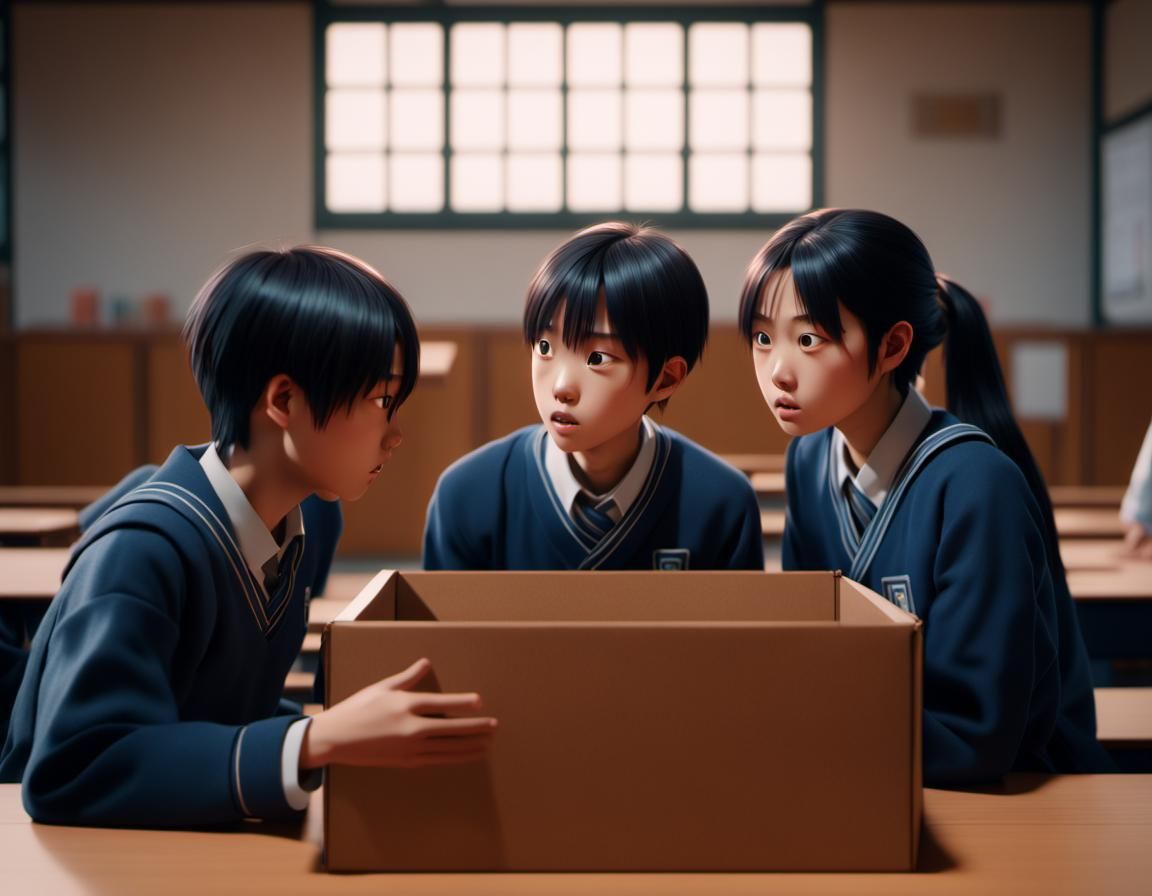 Startled Classmates Discover a Glowing Box