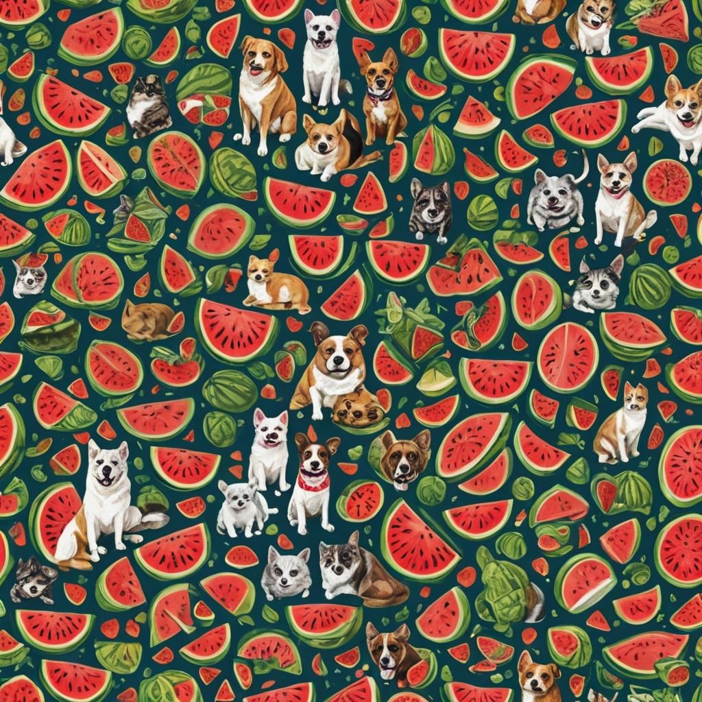 Melon Duality: A Hyperrealistic Candy Artscape