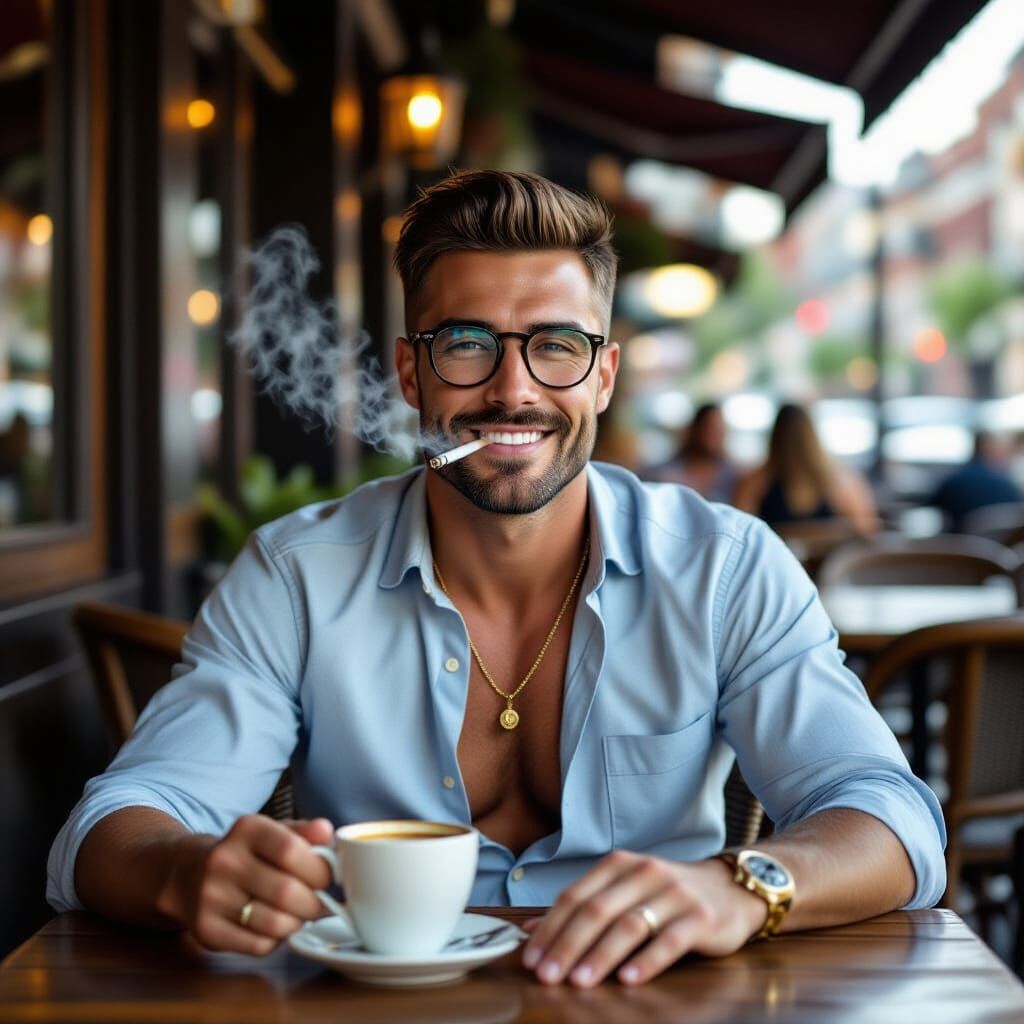 BLACK-RIMMED GLASSES ②