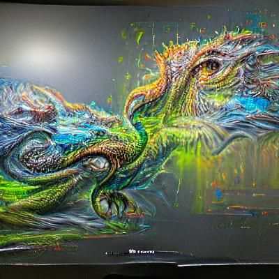Detailed 8K Painting of a Hydra in HDR