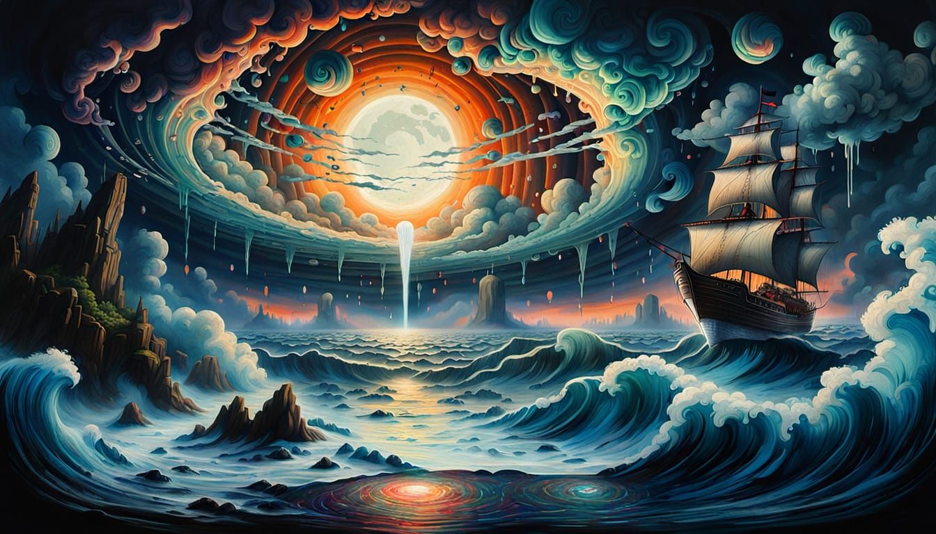 Hallucinatory Drip Art: Atmospheric Abstraction