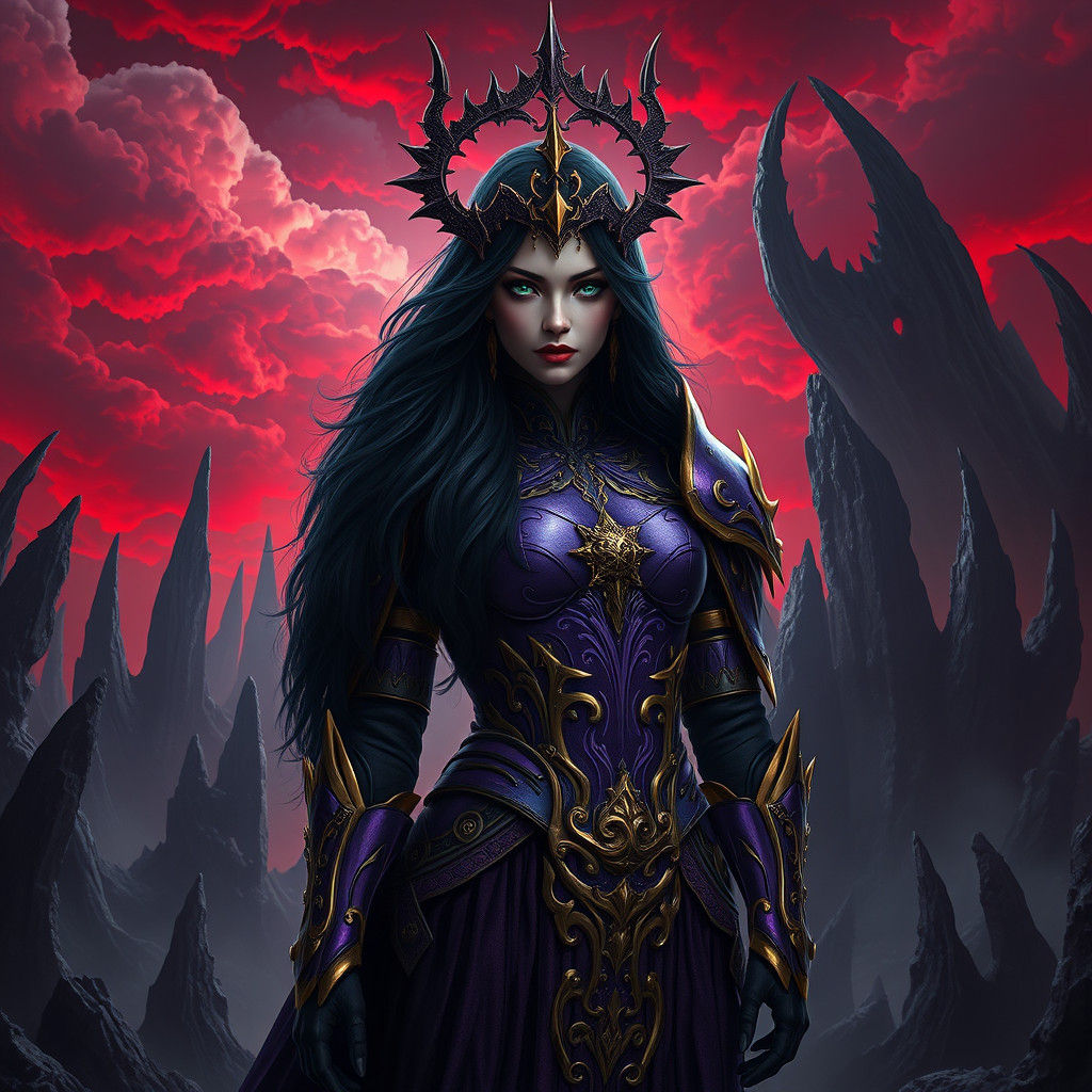 Goddess of Agony in Gothic Realm, Dark Fantasy Style