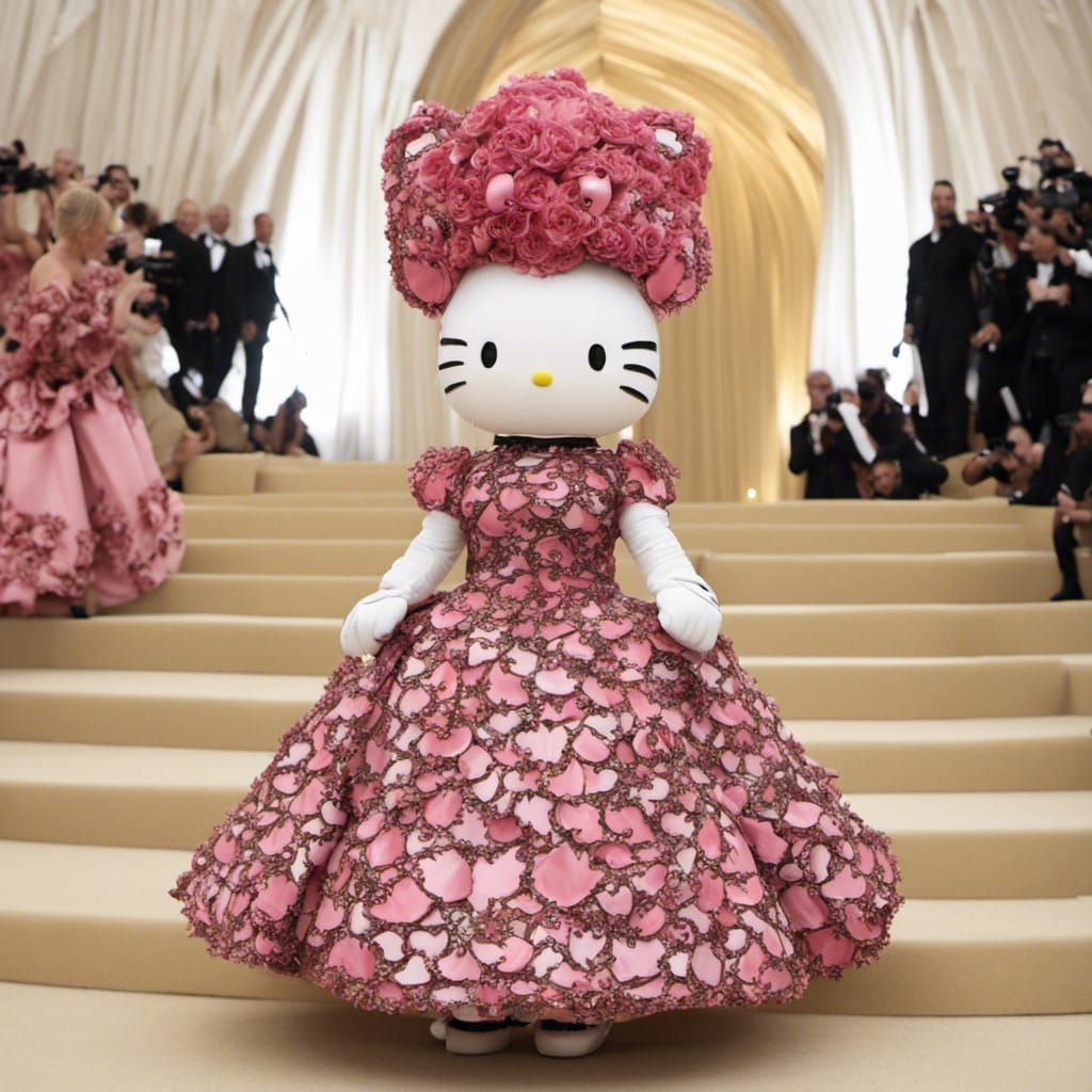 Hello Kitty at the Met Gala (Alexander McQueen variant)