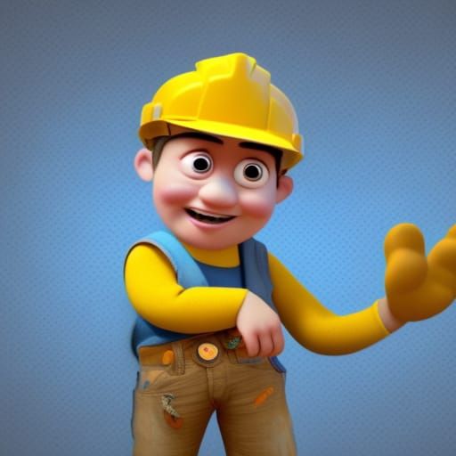Bob the Builder in 3D Digital Art