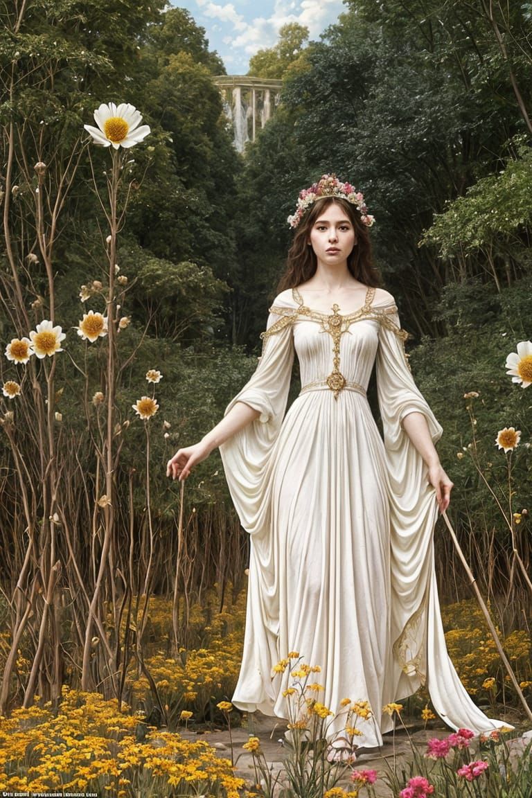 Queen of Dreams: Ornate Portrait in Fantasy Concept Art Styl...