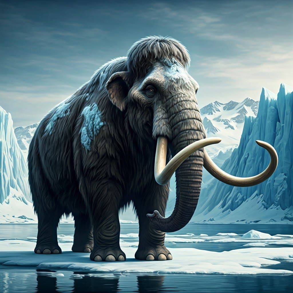 Epic Wooly Mammoth Frozen in Arctic Glacier