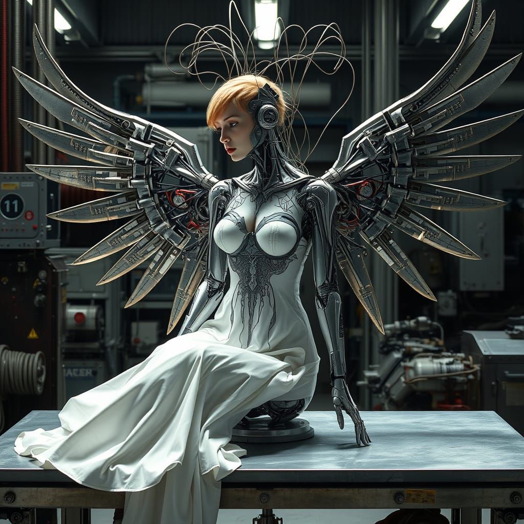 Cybernetic Angel of Light and Steel
