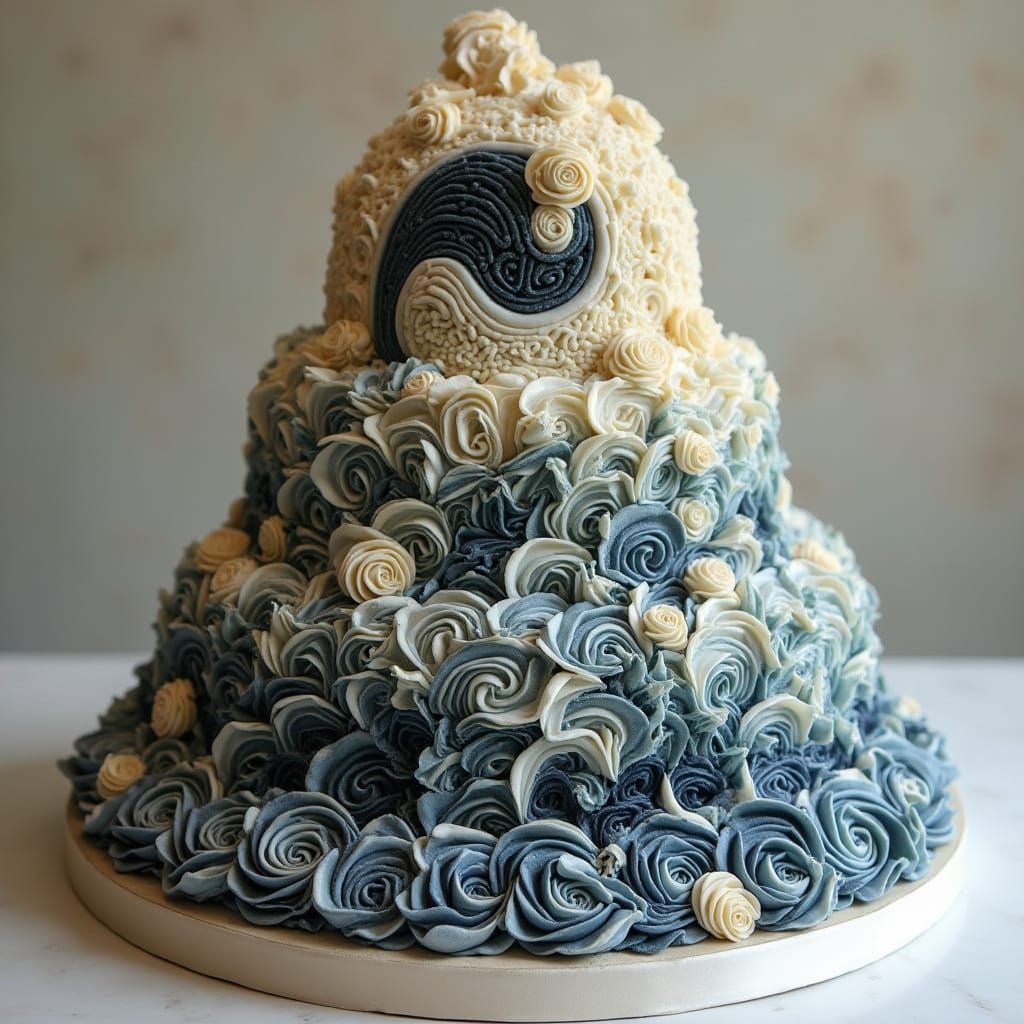 Majestic Cake Embodies Yin-Yang Harmony in Impressive Ukiyo-...