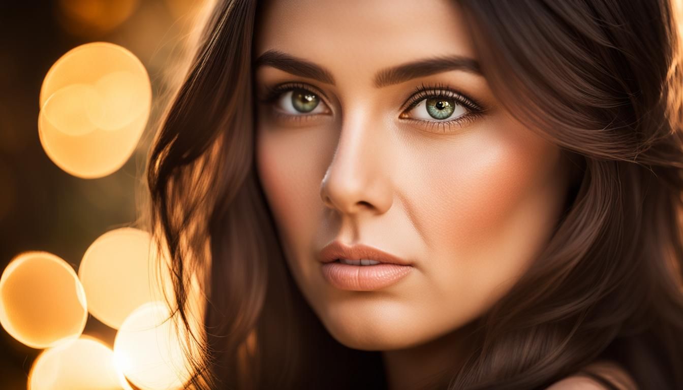 Elegant Portrait of Woman with Radiant Eyes