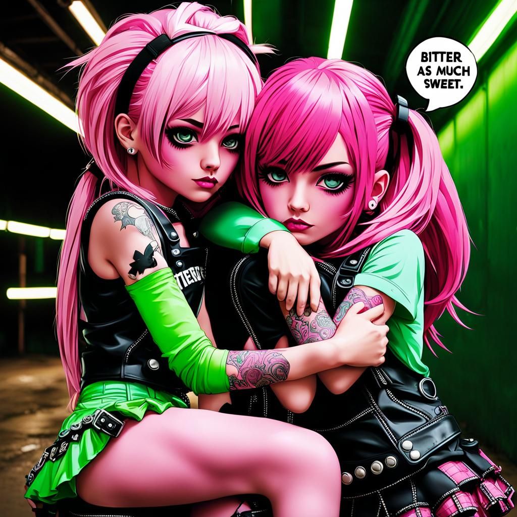 Pink-Haired Punk Sisters: Bitter and Sweet