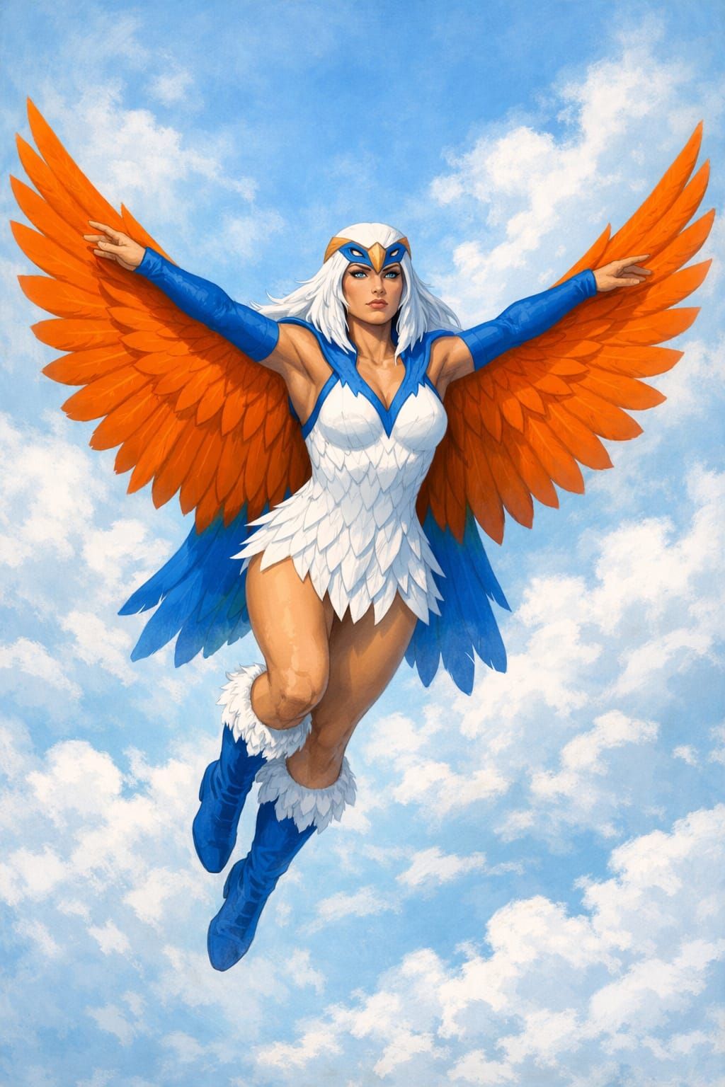 Sorceress Soars Through Sky in Eagle Costume