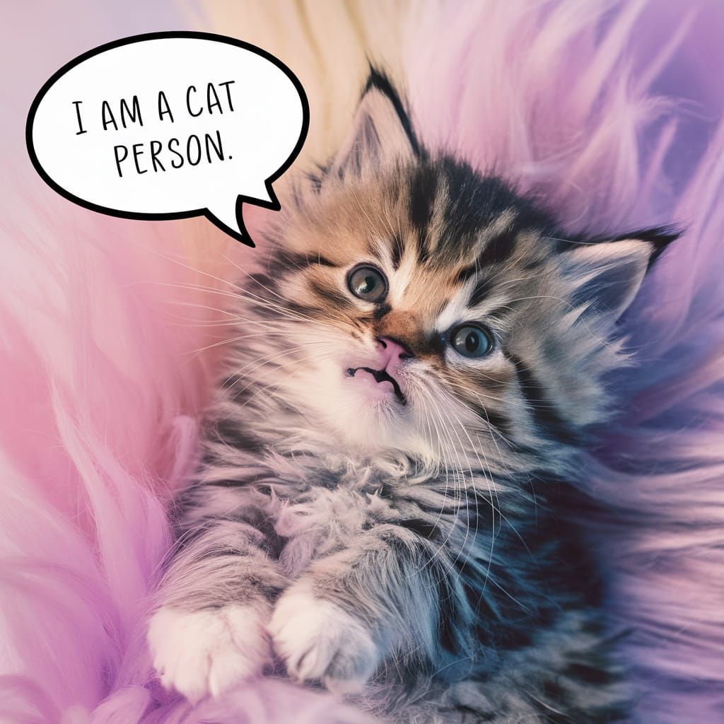 Adorable Kitten with Playful Expression