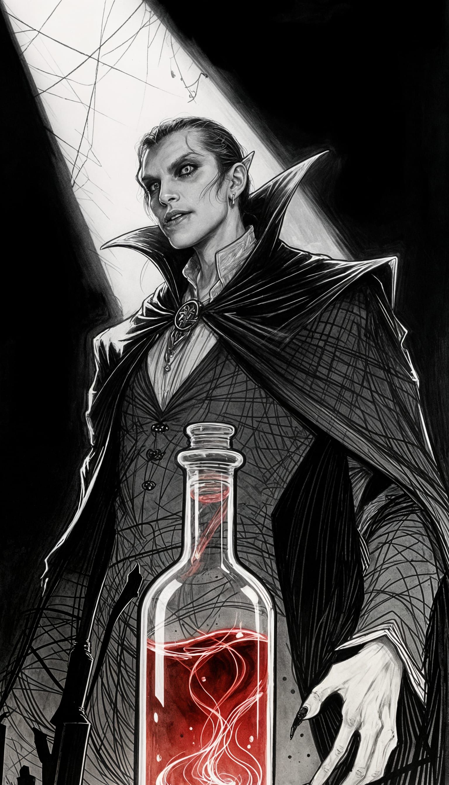 Vampire OSR RPG Art in Darkest Dungeon Style