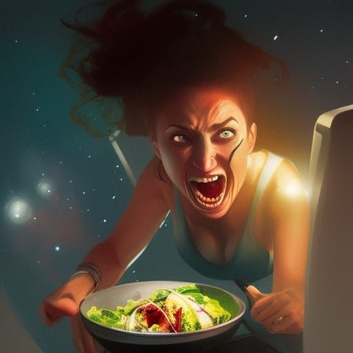 Sinister Astronaut Screaming in Space