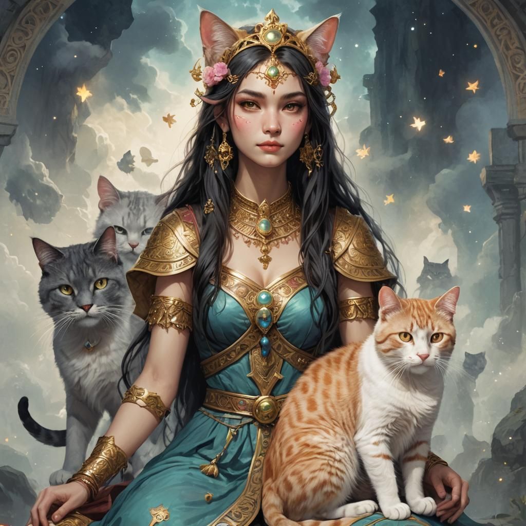Magical Goddess: Human-Cat Hybrid Creature