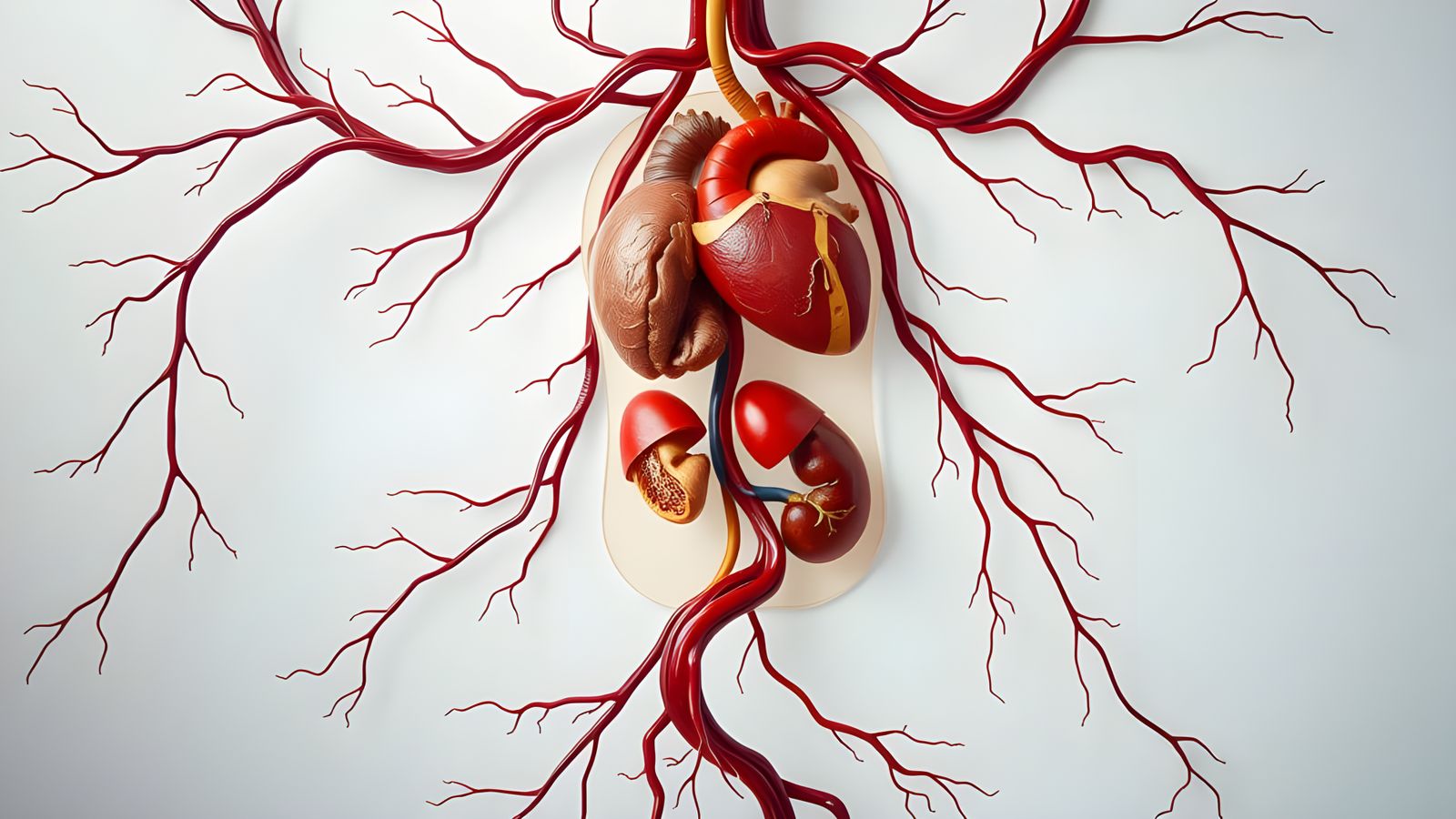 Ultra-Realistic Human Anatomy Abstract Art in Vibrant Colors