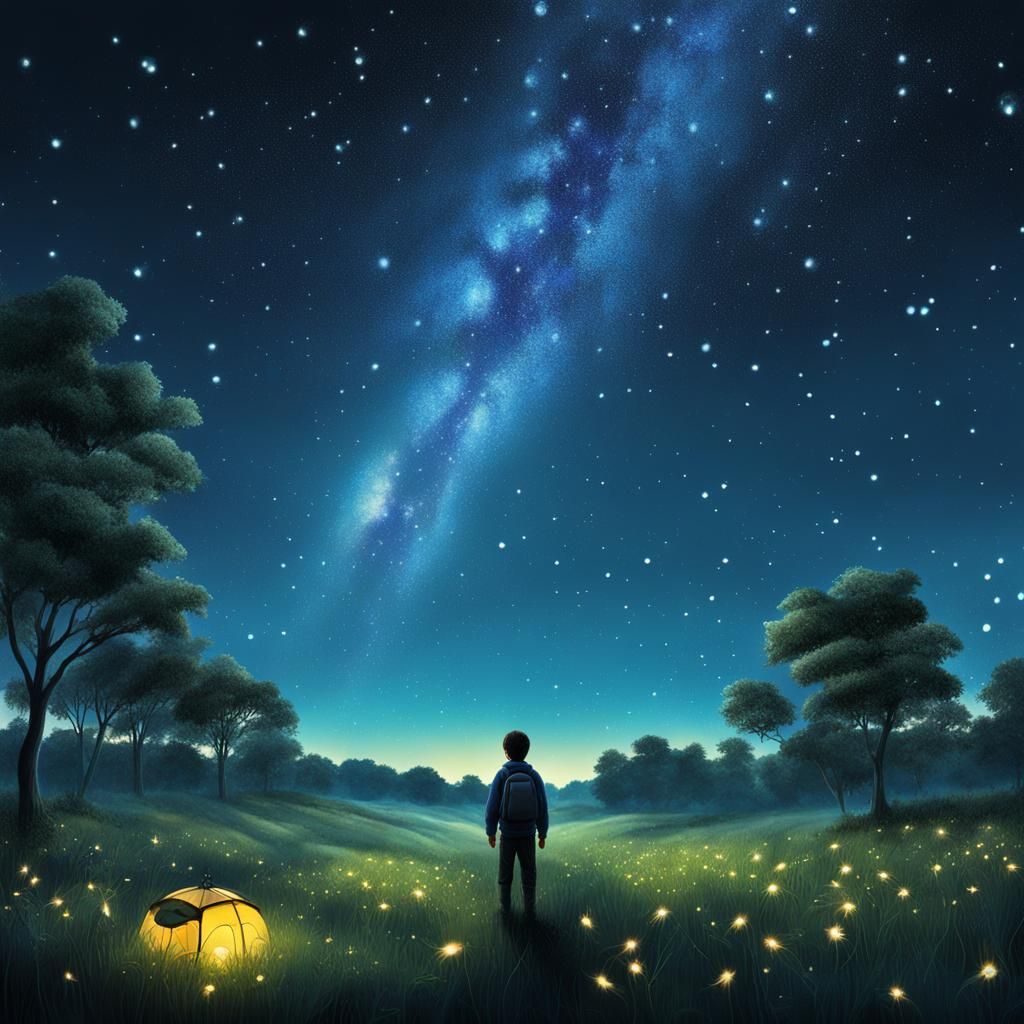 Hyperrealistic 3D Anime Milky Way Encounter