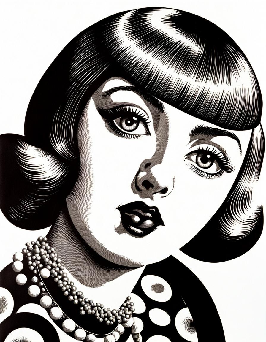 Fornasetti-Style Graphic Design with Surreal Patterns