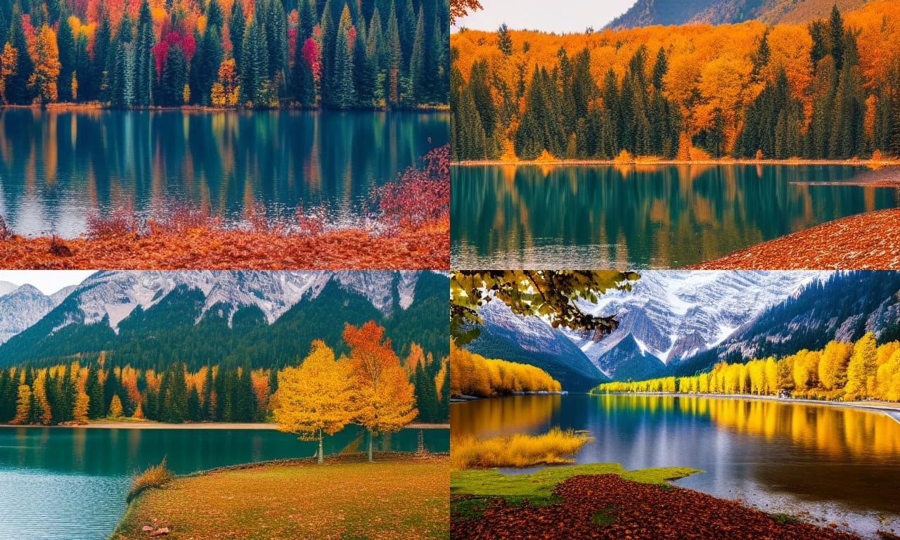 Autumn Lake Landscape in Stunning Detail