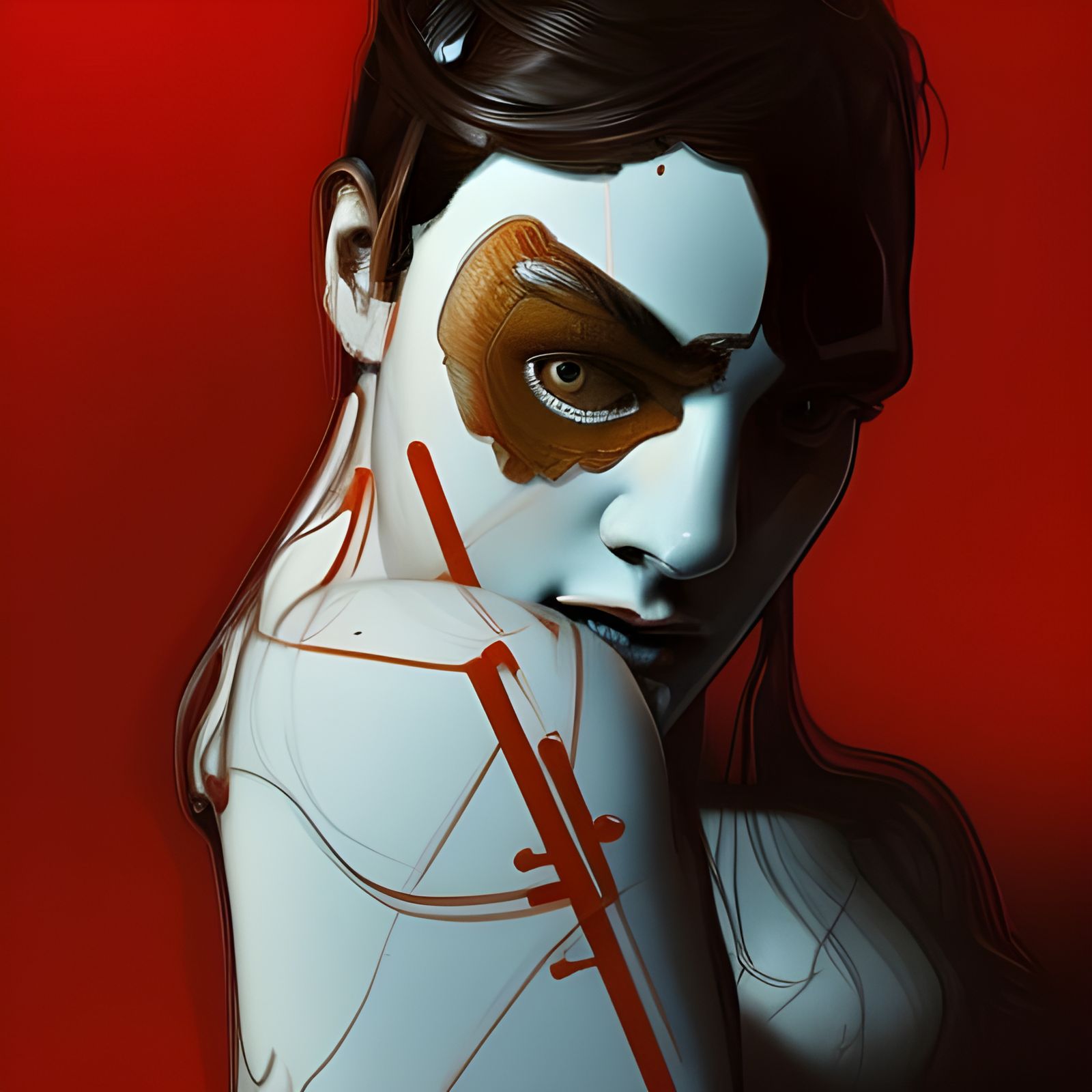 Clockwork Orange Portrait in Hyperdetailed Style