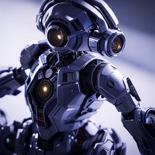 Futuristic Sci-Fi Light Hypnotist in Polished Metal