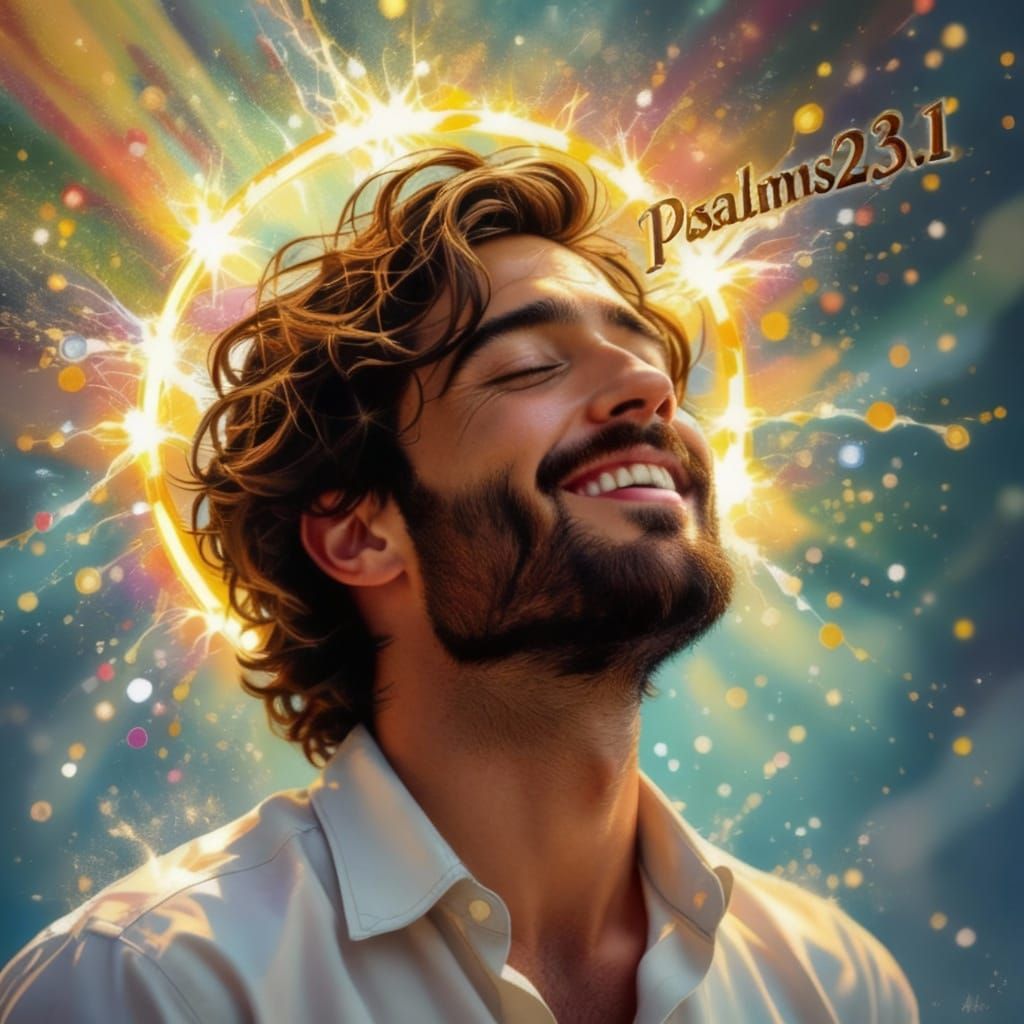 Divine Presence: Hyperrealistic Splash Art