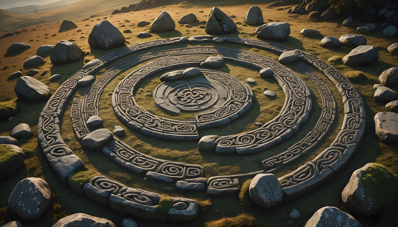 Intricate Celtic Design with Ancient Symbols