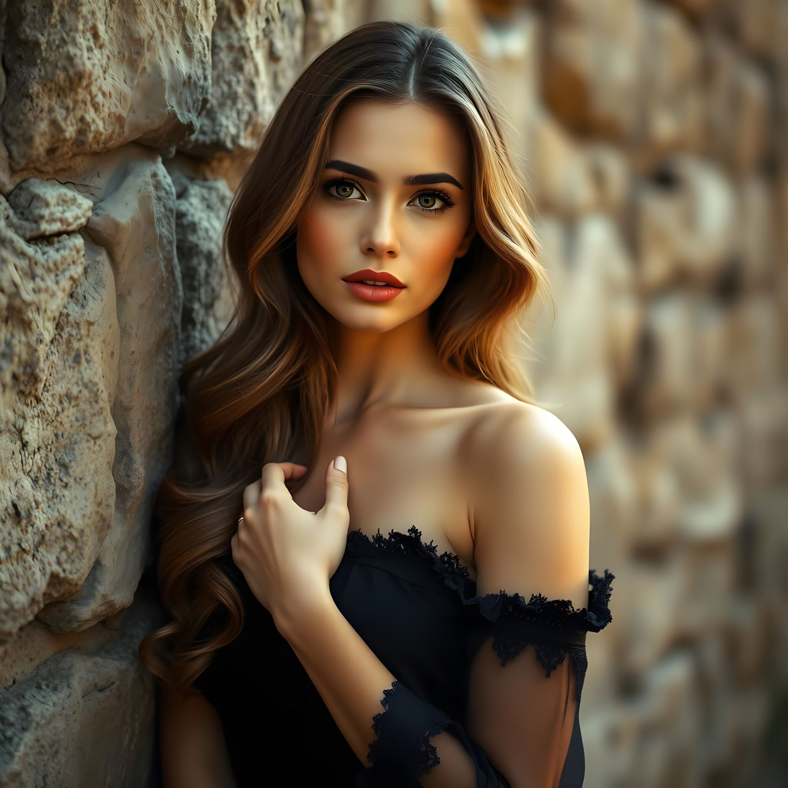 Ethereal Goddess in Cinematic Film Still