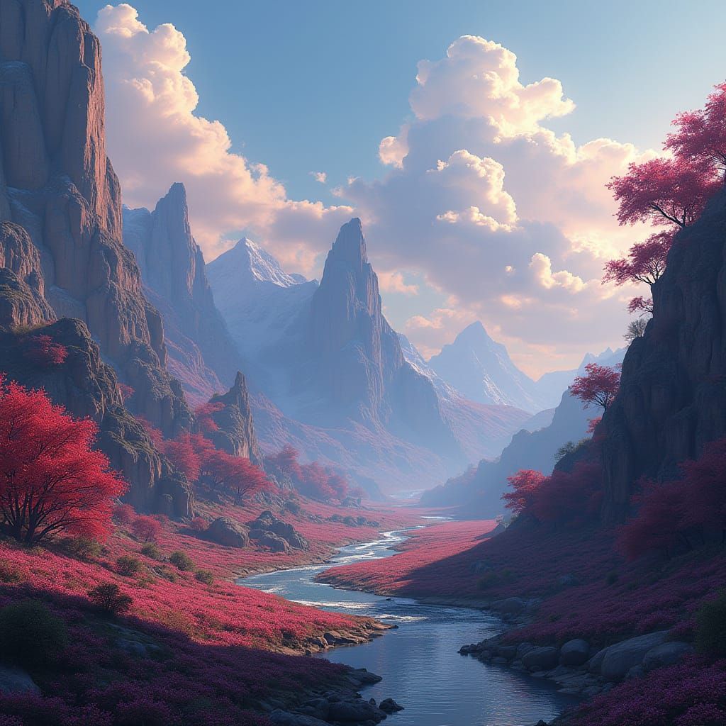 Fantastical Digital Landscape Concept Art