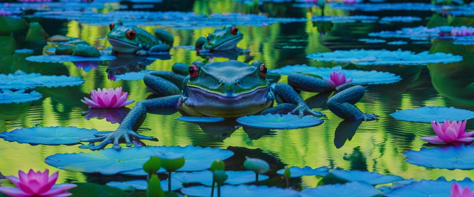 Psychedelic Frog Pond Art Inspired by Rothko