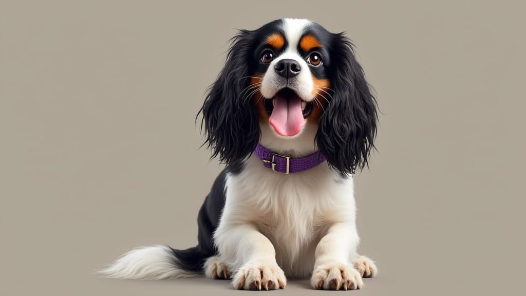 King Charles Spaniel Portrait in Photorealistic Style