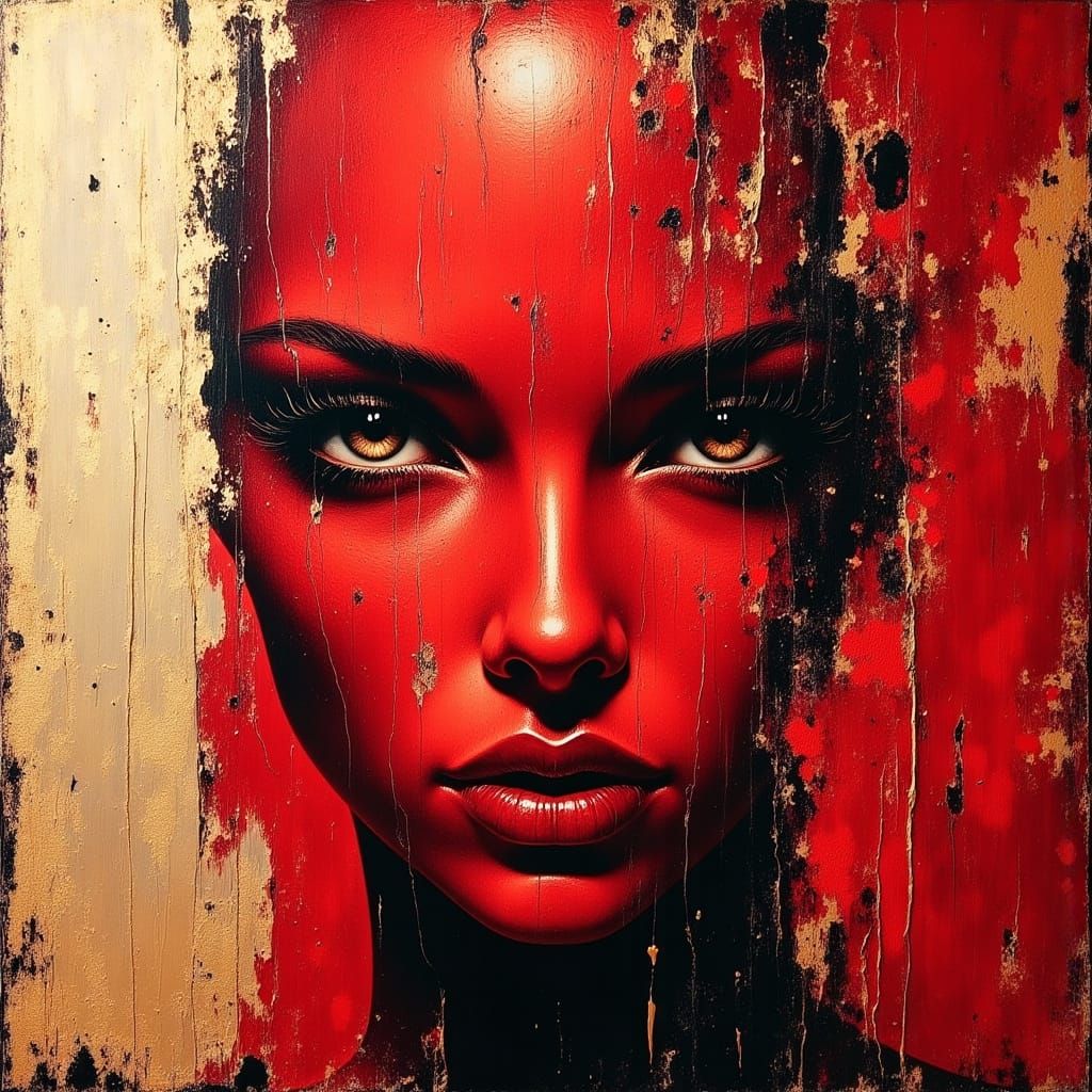 Morbid Gold Leaf Painting