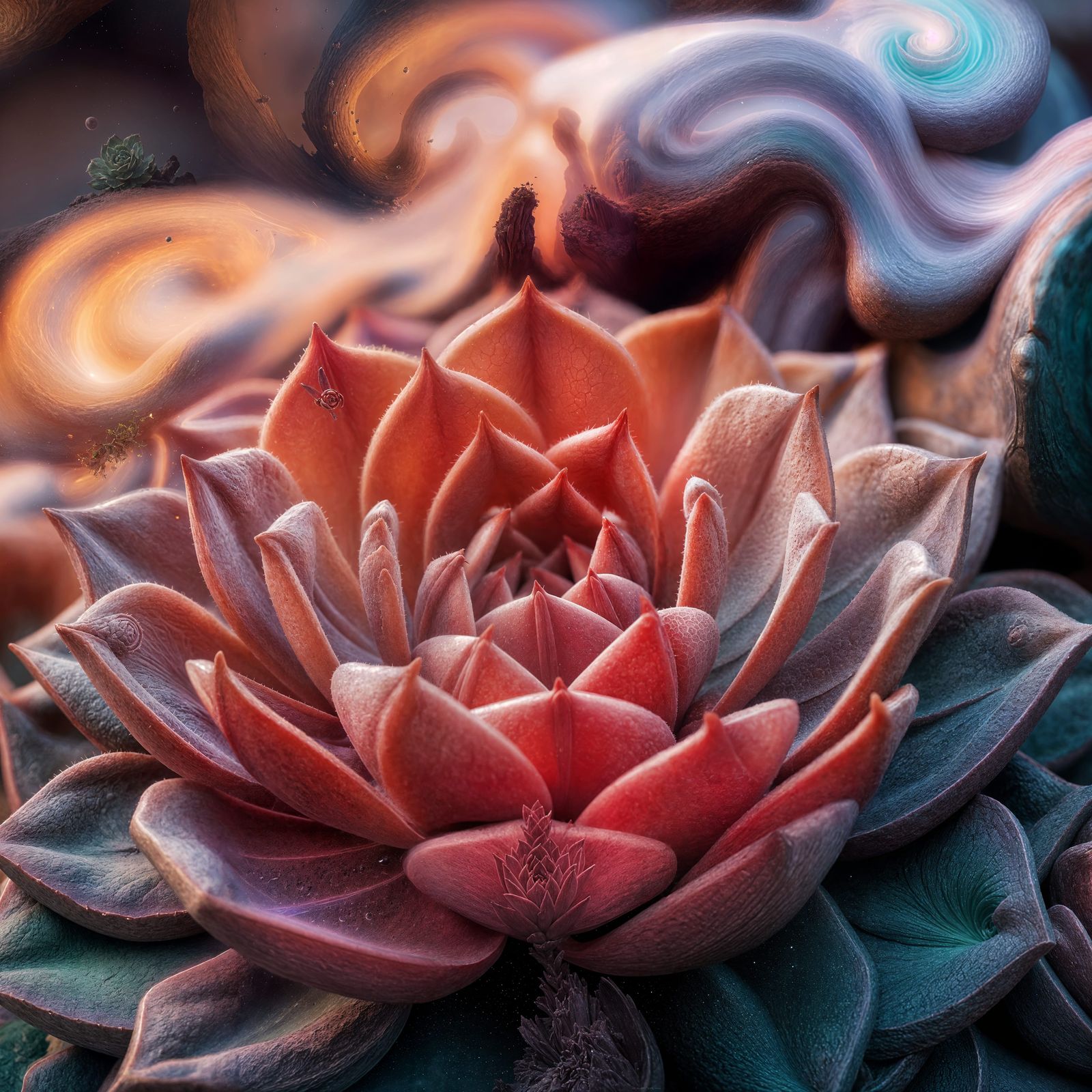 Detailed Matte Painting of Infinity Echeveria