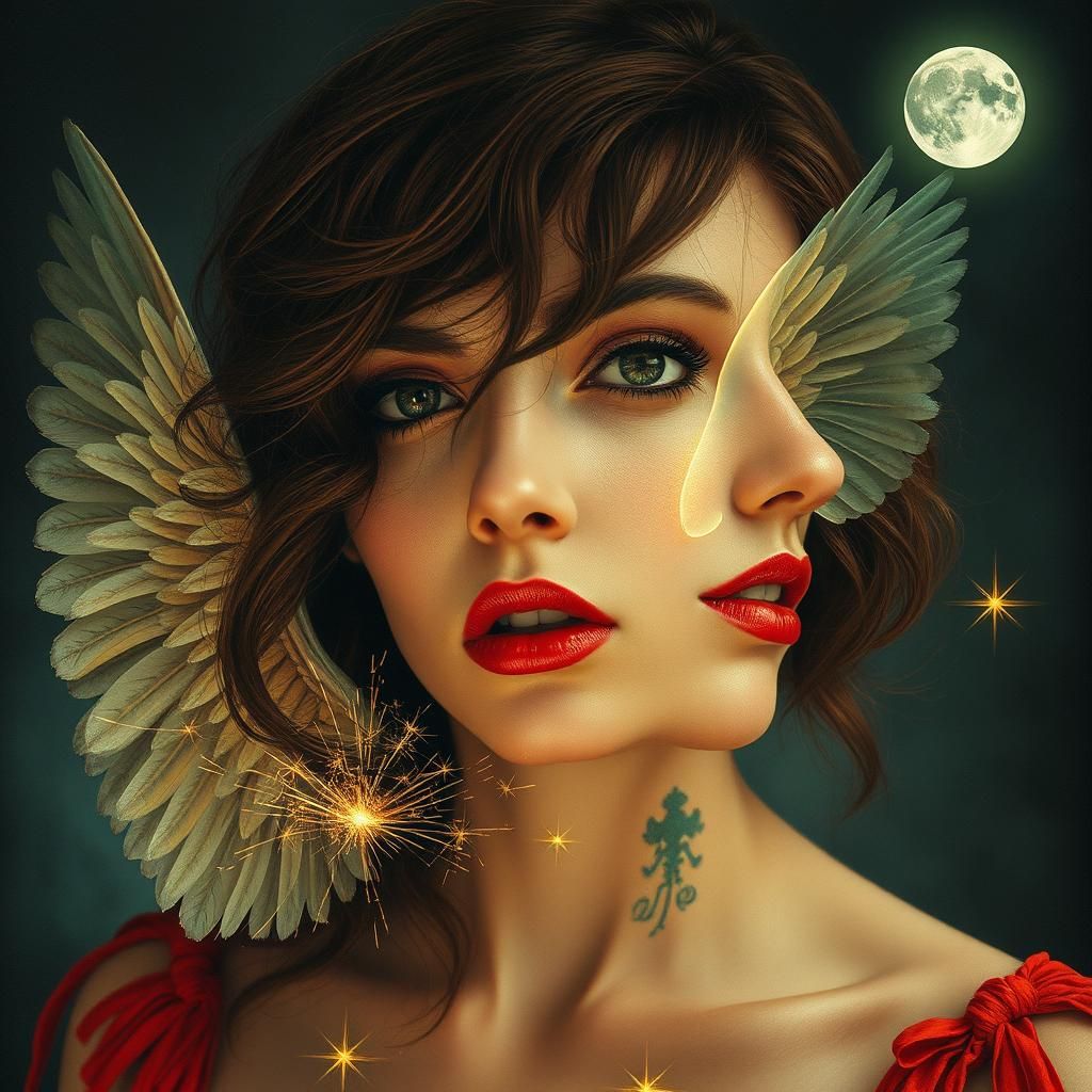 Witchy Woman: A Surreal Double Exposure