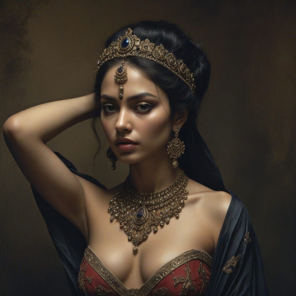 Elegance draped in baroque whispers