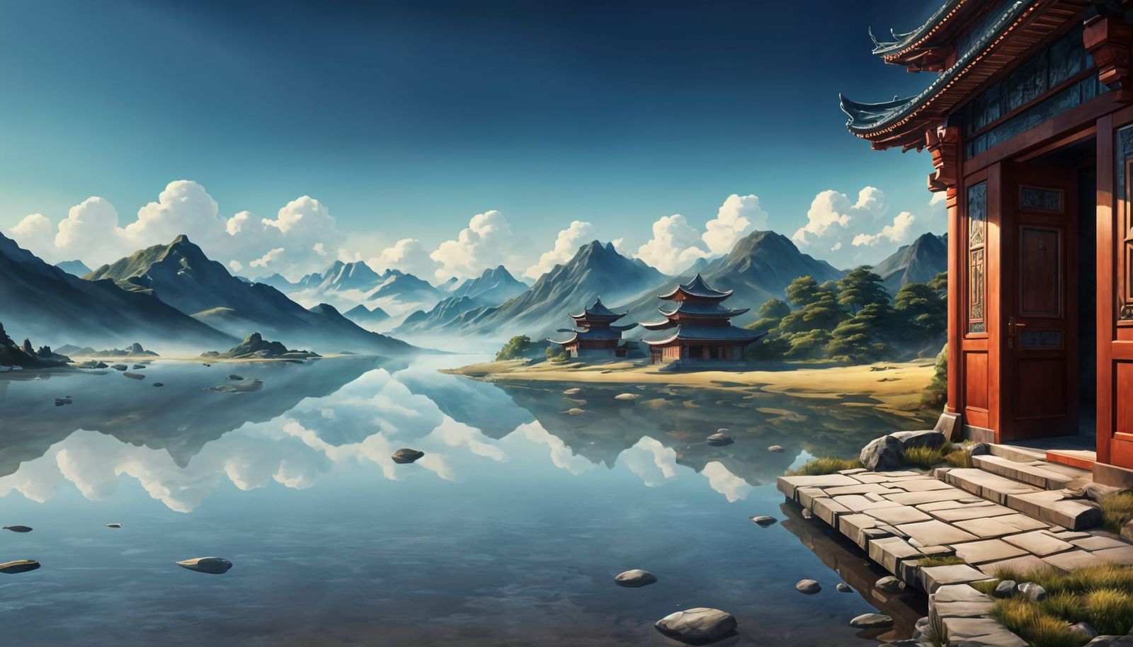 Lucid Dream Doorway in Hyperrealistic Digital Art