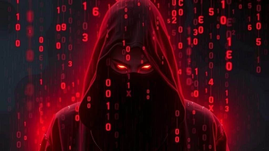 Person Immersed in Matrix Code: Futuristic Sci-Fi Art