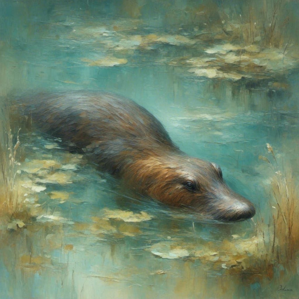 Platypus Swimming: An Impressionistic Vision