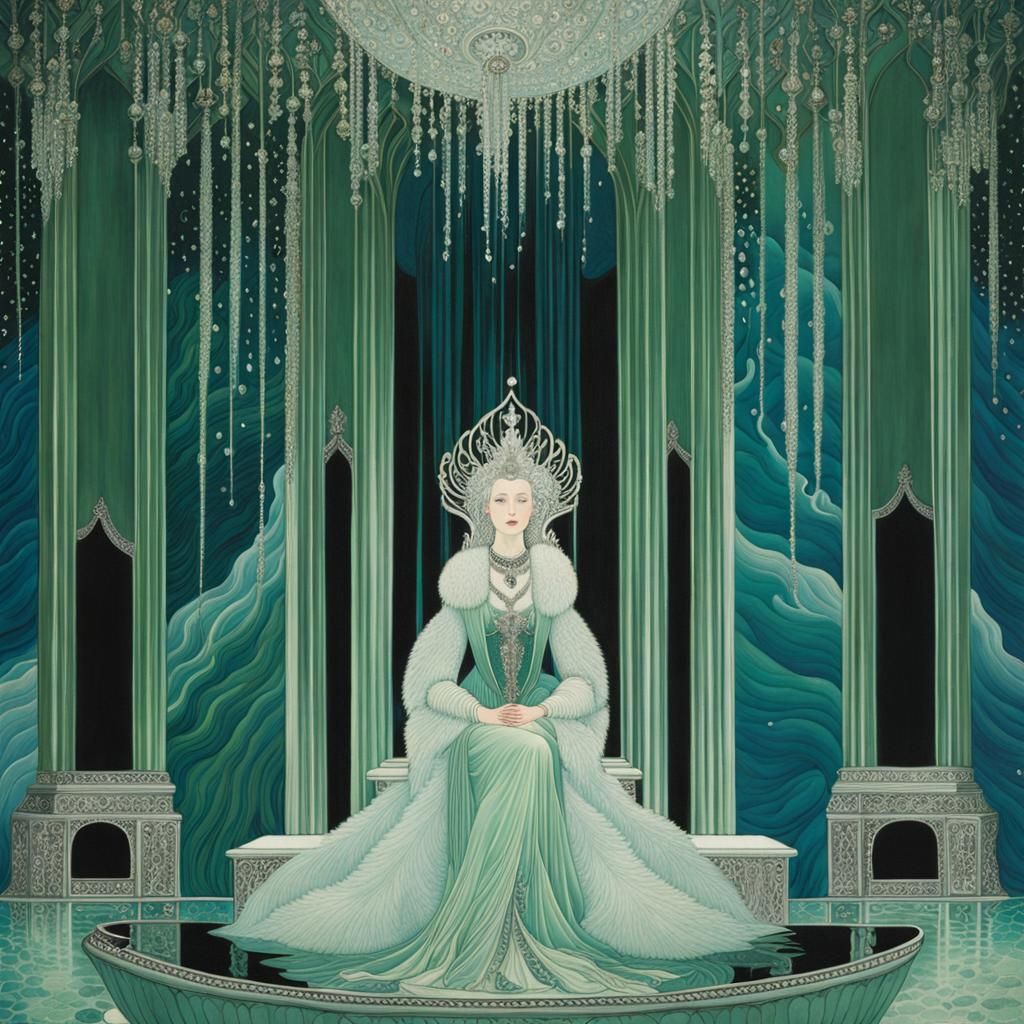 Jade-Eyed Queen on Glassite Throne, Nielsen Style