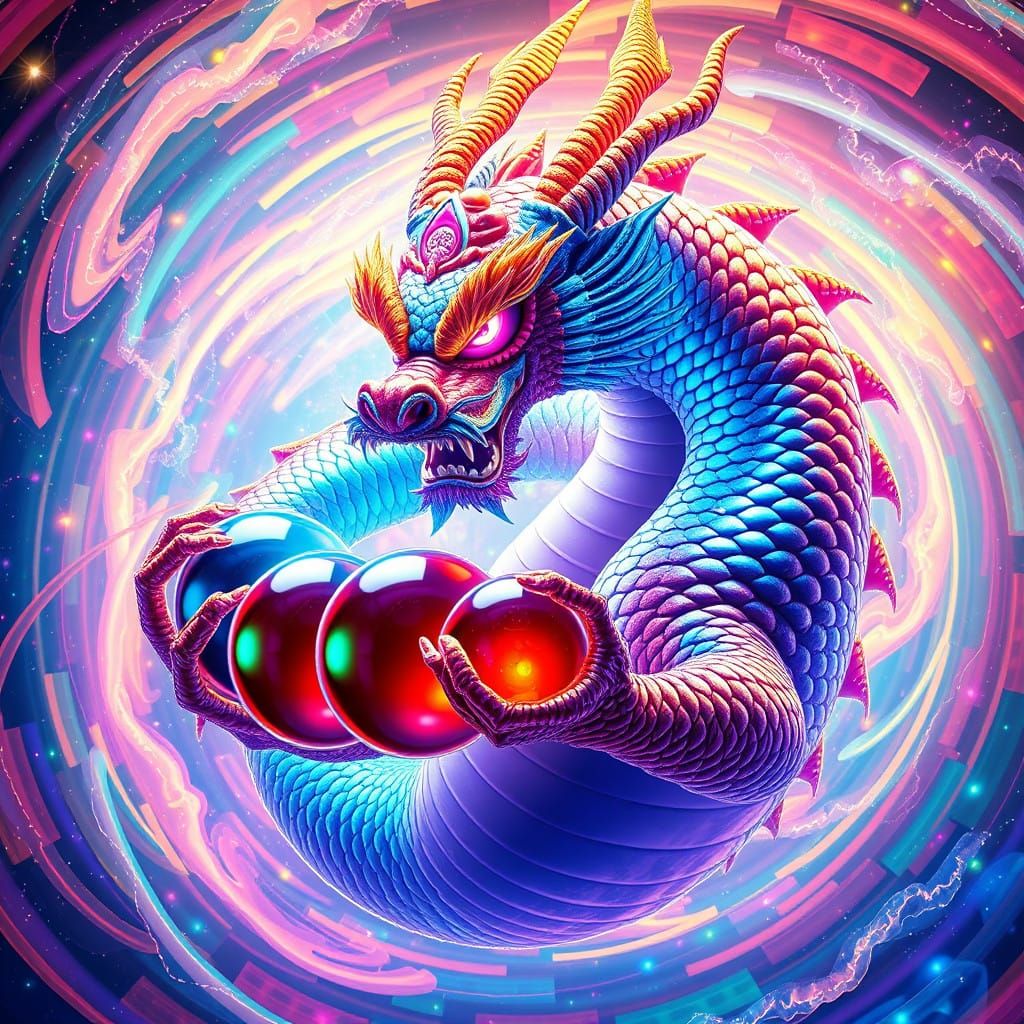 Eternal Dragon Shenron in Vibrant Iridescent Glory