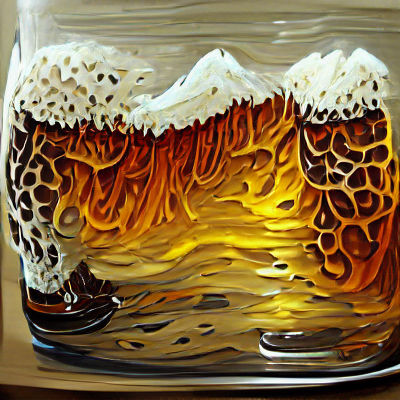 Refreshing Glass of Foamy Beer