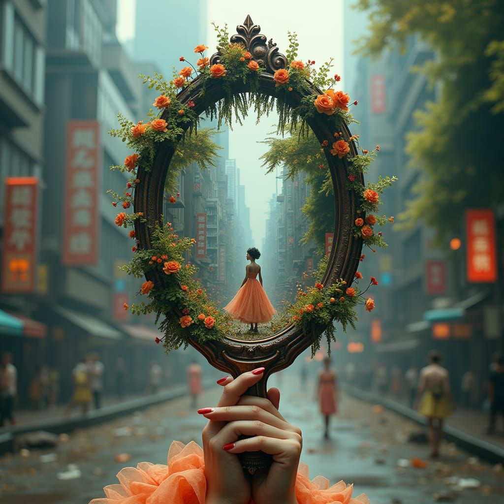 Princess Mirror Reveals Enchanted Cyberpunk Forest