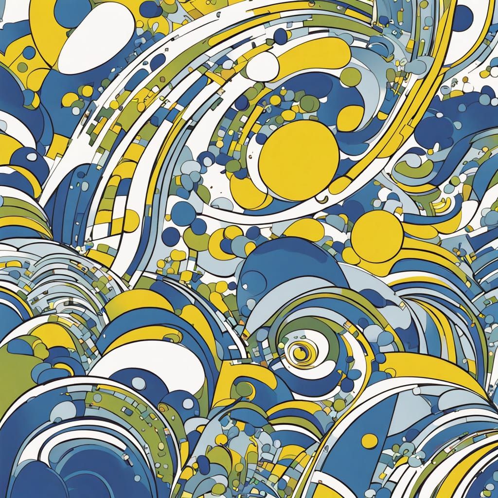 Vibrant Blob-Shaped Cityscape in Modern Style