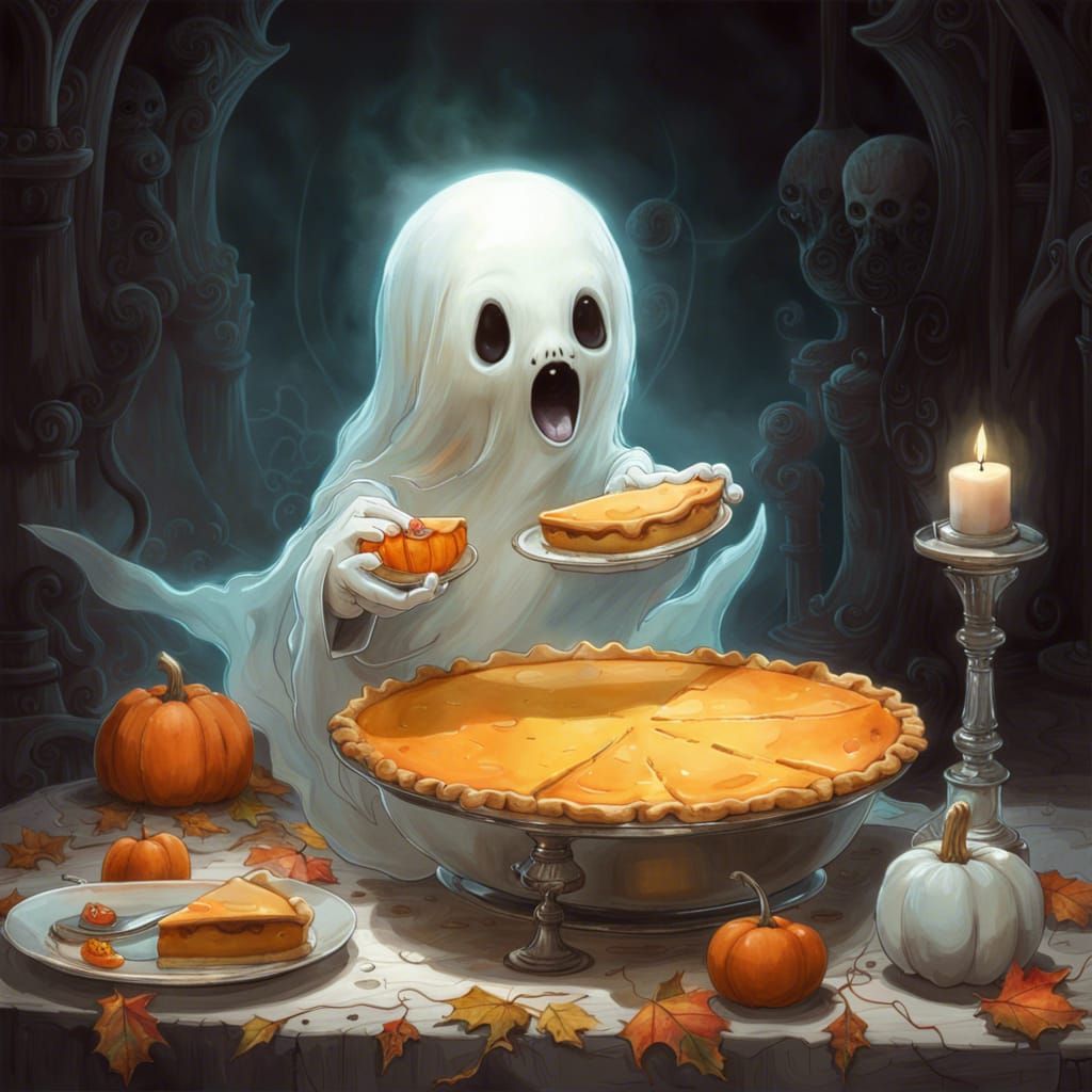 Ghost and Pumpkin Pie