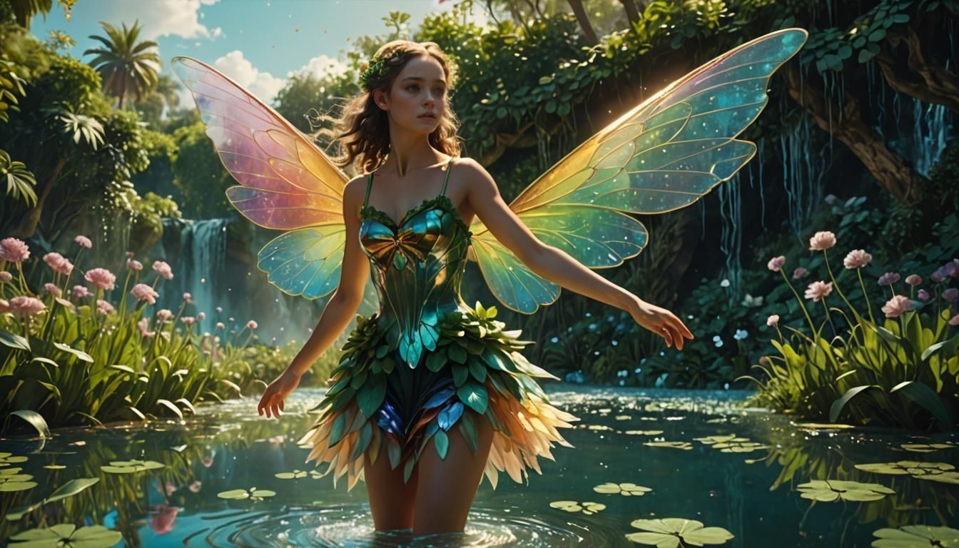 Magical Music Fairy in a Digital Painting