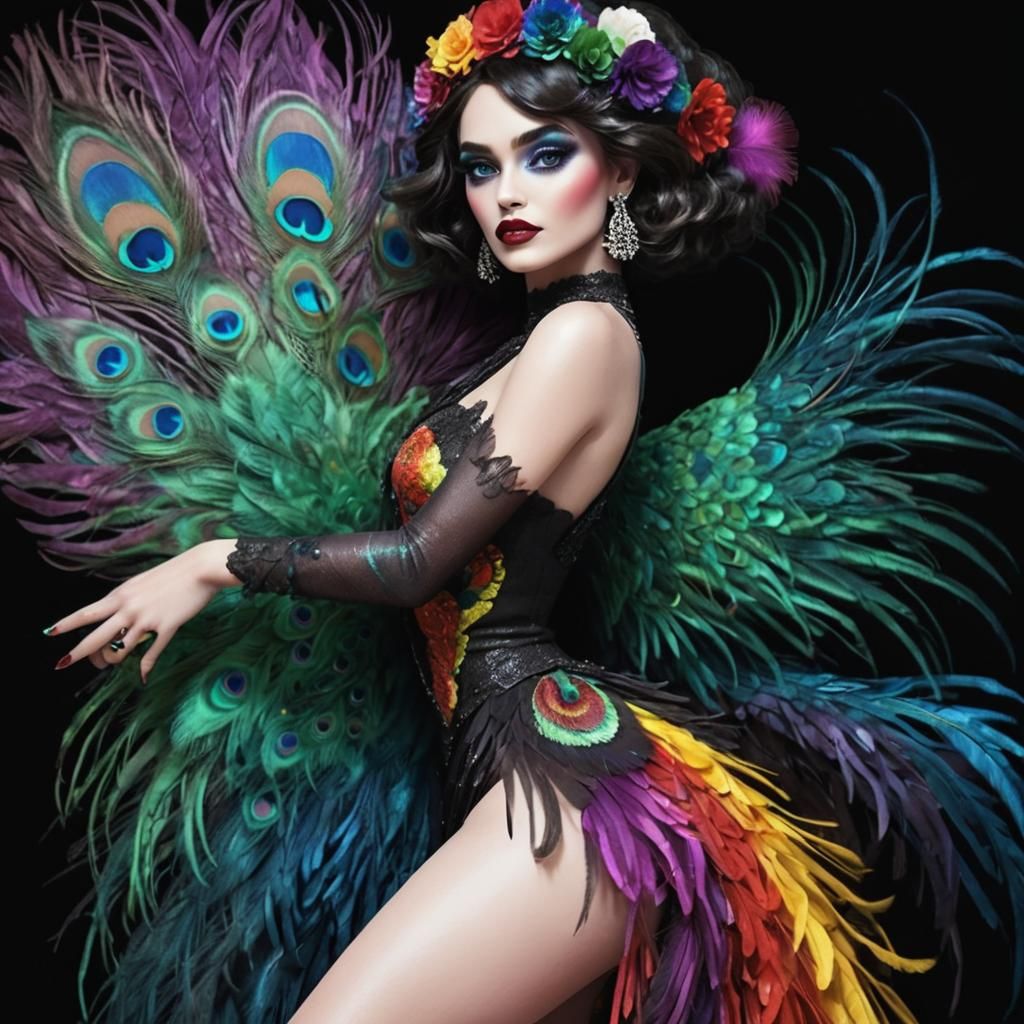 Rainbow Woman Portrait in Pixar 3D Style